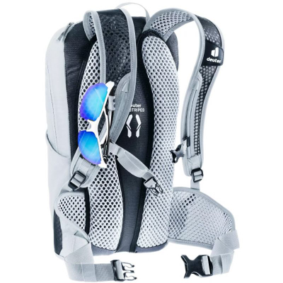 Çantë shpine për biçikletë Deuter Race, 8L, me sistem ajrosje Airstripes, gri