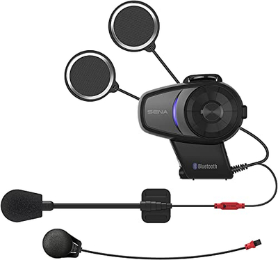 Систем за комуникација за мотоцикл Sena 10S Twin Kit, Bluetooth 4.1, до 1.6 km, црн