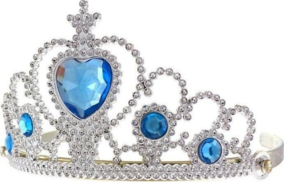 Tiarë princeshe me gurë dekorativë, madhësi standarde, blu
