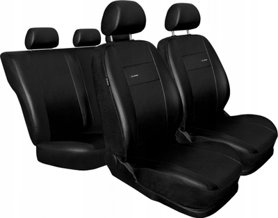Mbulesa universale për ulëse veture, set komplet, kompatibile me airbag anësor, të zeza