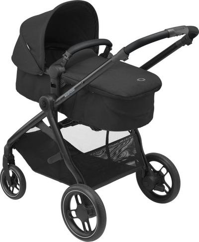 Karrucë për bebe Maxi Cosi Anna³, sedilje që rregullohet, shportë e madhe, e zezë