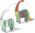 Set krijues Djeco Color Assemble Play, modele dinosauri 3D, mbi 5 vjeç, shumëngjyrësh