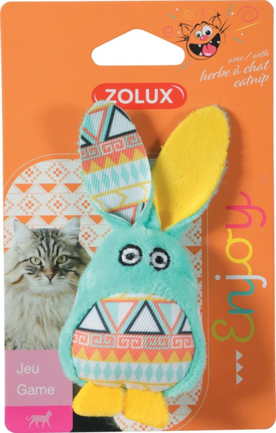 Lodër për mace Zolux Cat Toy Kali Rabbit, pelush me catnip, 11.5cm, mente