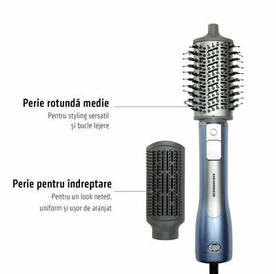 Furçë elektrike ajri Heinner, 1200W, për drejtim flokësh