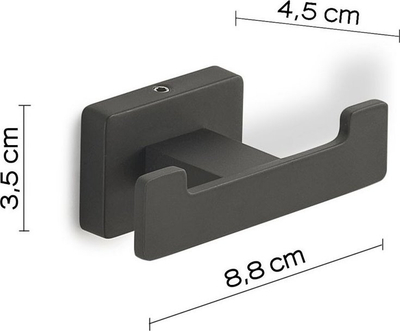 Mbajtëse peshqiri Gedy Athene Matte, metal, e zezë mat