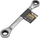 Çelës me racë i rregullueshëm JCB 7571011M, 10x11mm, metalik