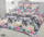 Komplet shtroje flanel F-61A Palm Leaves Flower, 140x200, me palma e lule, gri me shumë ngjyra