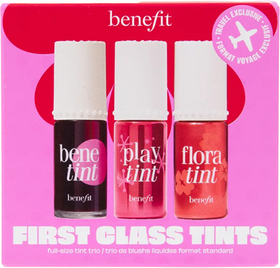Set Benefit First Class Tints Liquid Lip and Cheek Color Gift Set, 3 x 6 ml