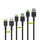 Set kabllosh Green Cell, USB-A në USB-C, 3 copë, 2 metra, i zi