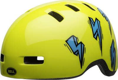 Kaskë biçiklete për kalamajt Bell Lil Ripper, In-Mold, XS 45-52 cm, e kuqe me shkëlqim