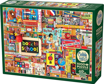 Сложувалка Cobble Hill Back to School, 1000 парчиња, 68 x 49 cm, многуобоена