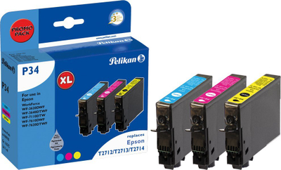 Patron boje Pelikan P34 XL, set C M Y, 3 copë