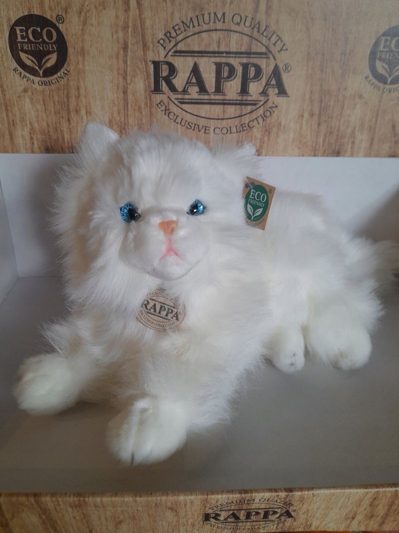 Lodër pelushi Rappa Persian Cat, 30cm, ECO, e bardhë