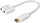 Adaptor audio Equip USB C, 2x 3.5mm, i bardhë