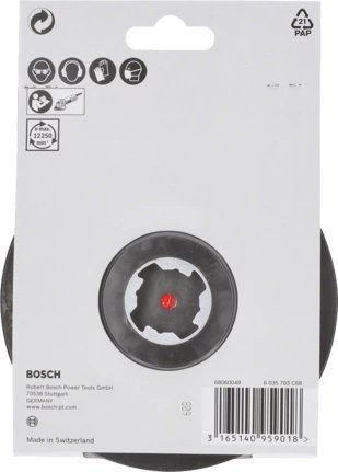 Disk mbajtës Bosch X-LOCK, 115mm, hook and loop, i zi