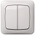 Ndërprerës ALFA flush mounting, 2 taste, IP44, i bardhë