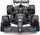 Maket makine Bburago F1 Mercedes W14 Hamilton, shkalla 1:24, me helmetë, shumëngjyrëshe