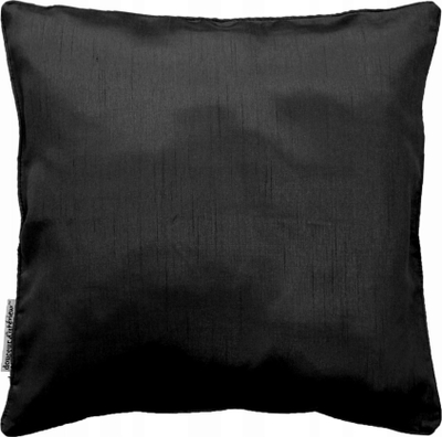 Jastëk dekorativ Shana Plain Shantung, 40x40 cm, me jastëkun brenda, i zi