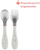 Set lugë-piruni Chicco Stainless Steel Cutlery, për kalama 18m+, gri