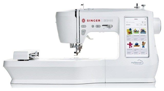 Makina qepëse dhe qëndisjeje Singer SE 9185 WiFi, ekran 7", lidhje WiFi, e bardhë