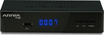 Dekoder tokësor Ferguson Ariva T40, DVB-T2 HEVC H.265, USB PVR, i zi