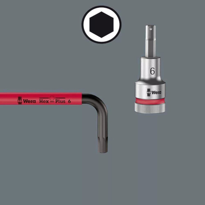 Set çelësa gjashtëkëndorë Wera 950/7 Hex Plus Multicolour Magnet 1, profil metrike, BlackLaser