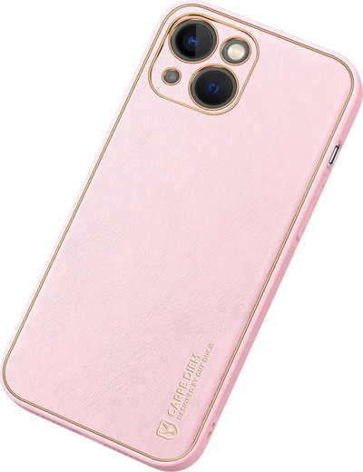 Mbrojtëse telefoni Dux Ducis Yolo për iPhone 14 Plus, lëkurë eko, rozë
