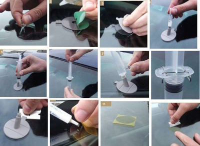 Set për ndreqje xhami makine K2 Glass Doctor, transparent