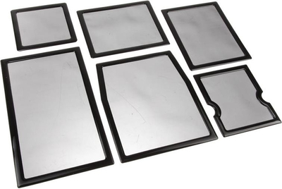 Set filtrash pluhuri DEMCiflex DF0120 për Cooler Master HAF XM, magnetikë, kornizë e zezë