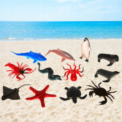 Set lodrash figurina detare Sea Creatures HSH026, 12 copë, plastike