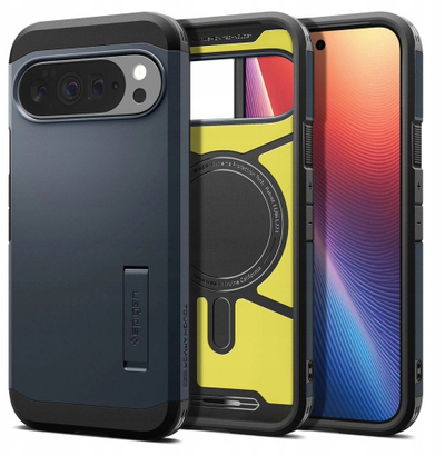 Kapak telefoni Spigen Tough Armor MagSafe për Google Pixel 10 Pro XL, metal slate blue