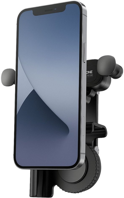 Mbajtëse telefoni makine universale, që vihet te ekrani edhe te konsola në mes, rrotullim 360°, e zezë