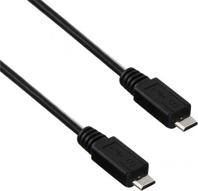 Kabllo Akyga AK-USB-17, microUSB në microUSB, 0.6m, e zezë