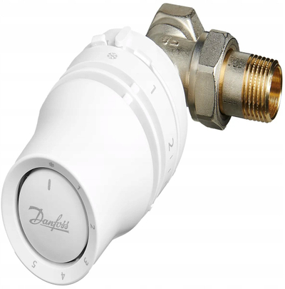 Set termostatik radiator DANFOSS RA Click, 3 elemente, këndor, i bardhë