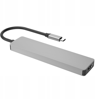 HUB USB-C Proove Iron Link 7n1, HDMI, SD MicroSD, argjend
