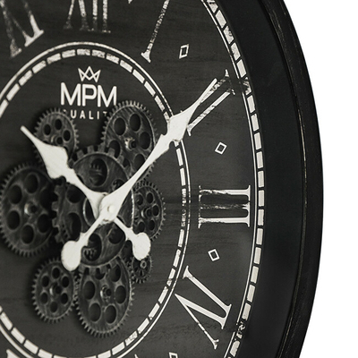 Orë muri MPM Quality Vintage Timekeeper E01.4326.90, e zezë