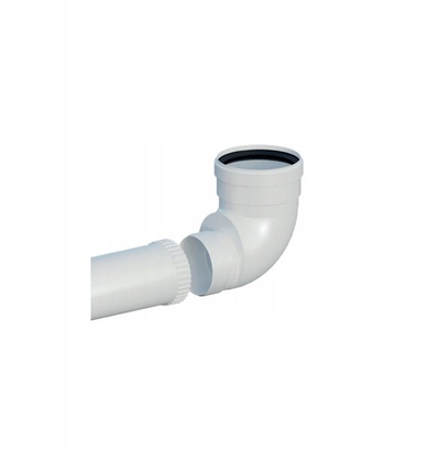 Лак за оџак Ricom 1006080BS2, редуктор 60/80 mm, 87°, 500 mm, бел