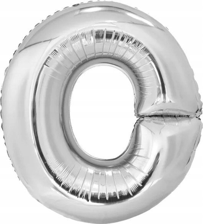 Balonë shkronjë O Amscan, 86cm, prej folie, argjend