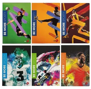 Тетратка A4 Be More Sporty, со квадрати, 36 листови, сет 10 парчиња