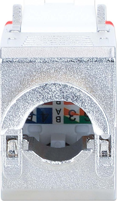 Кејстоун RJ45 Intellinet 791311, Cat6a 10G, заштитен, сив