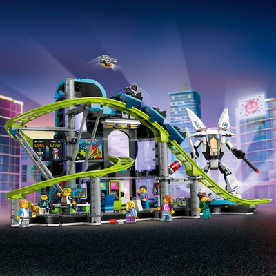 Set për me ndërtu LEGO City 60421 Robot World, park me tren ashensori, 8+ vjeç, shumëngjyrësh