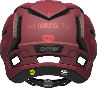 Helmetë çiklizmi Full Face Bell Super Air R Mips Spherical, MTB, e bardhë infrakuqe mat me shkëlqim