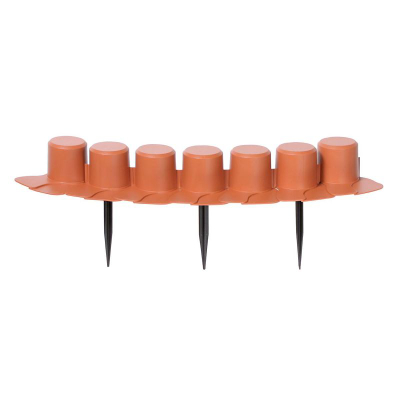 Palisadë kopshti Prosperplast IPAL7, 6 cm, 4.05 m, terrakotë
