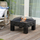 Vater kopshti Heat Garden Kvadrat FB.022, çelik, katrore, e zezë