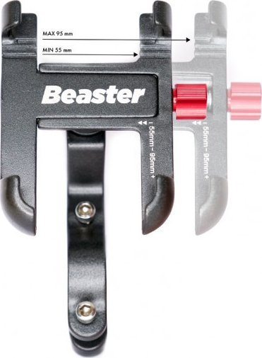 Mbajtëse telefoni Beaster BS03SL, aliazh alumini, rrotullim 360°, gri e errët