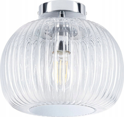 Lampë tavani Paulmann Ruya LED, xham, ngjyrë krom