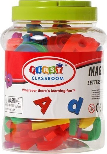 Set magnetik me shkronja dhe numra TA0033, 80 copë, shumëngjyrësh