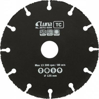 Disk prerës për shumë punë Luna TC, 125mm, 22.23mm, i zi