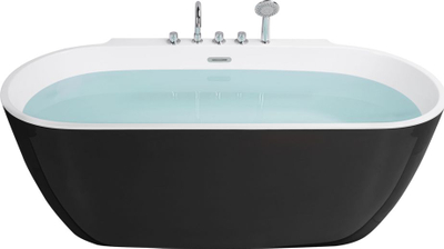 Kadë e lirë ROTSO 1700 x 800 mm, akrilike, ovale, bardh e zi