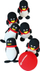 Set bowlingu për fëmijë Schildkröt Penguin, 6 kunja shkumë, me top, shumëngjyrësh